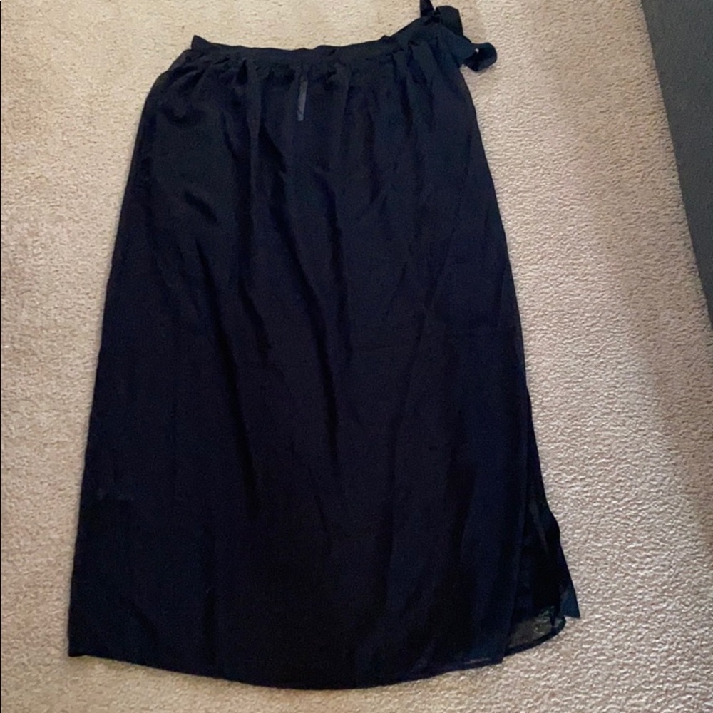 Sheer skirt bathing suit coverup